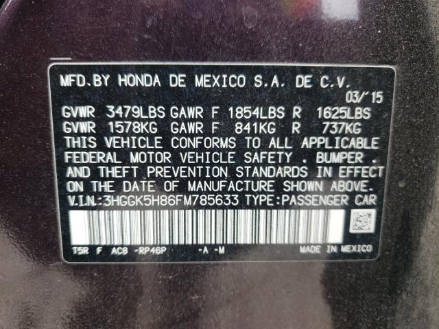 2015 HONDA FIT EX 3HGGK5H86FM785633