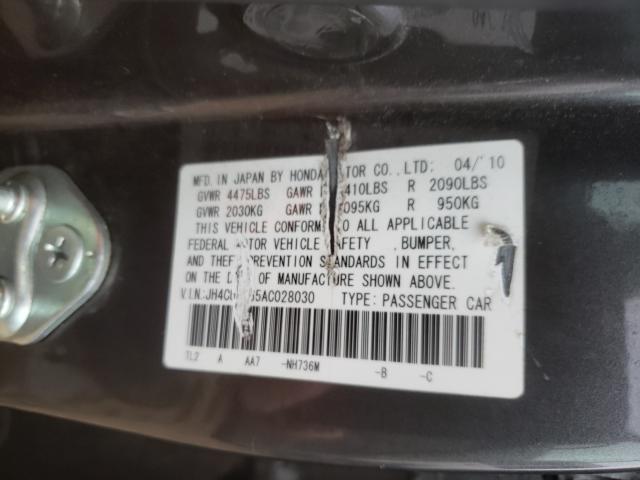 2010 ACURA TSX JH4CU2F65AC028030