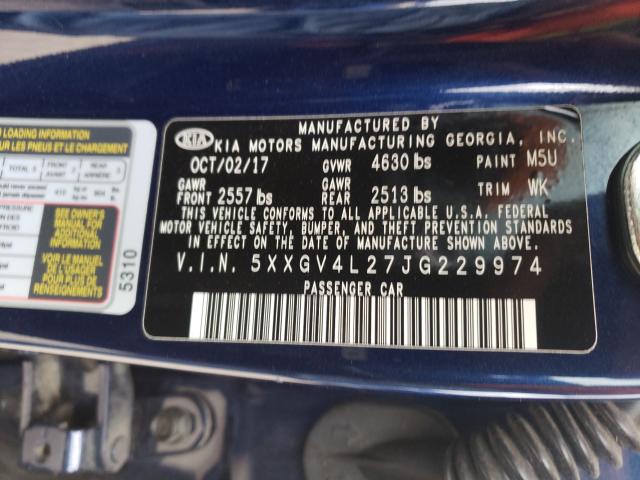 2018 KIA OPTIMA SXL 5XXGV4L27JG229974