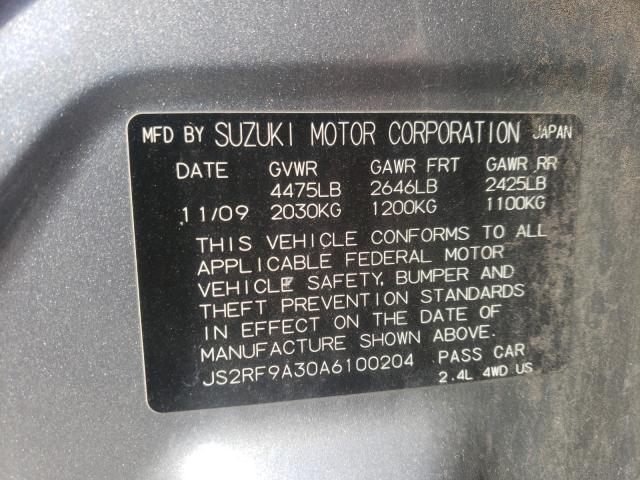 2010 SUZUKI KIZASHI SE JS2RF9A30A6100204