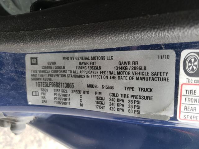 2011 GMC CANYON 1GTE51F96B8113065