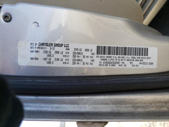 2012 DODGE GRD CARAVA 2C4RDGBGXCR322007