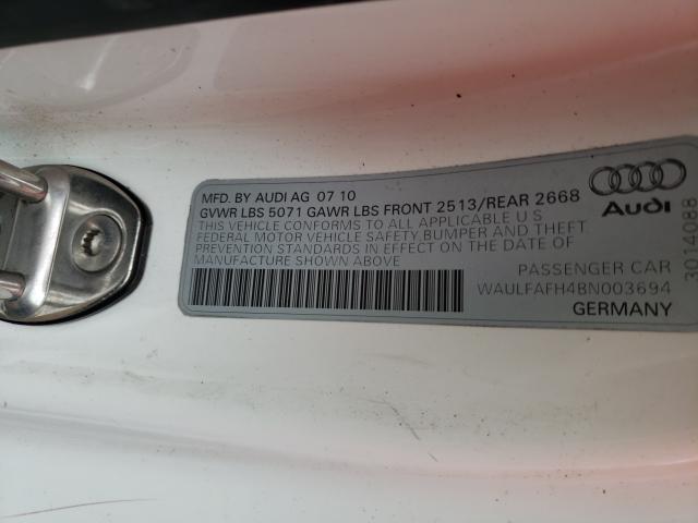 2011 AUDI A5 PREMIUM WAULFAFH4BN003694