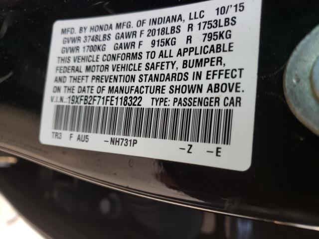 2015 HONDA CIVIC SE 19XFB2F71FE118322