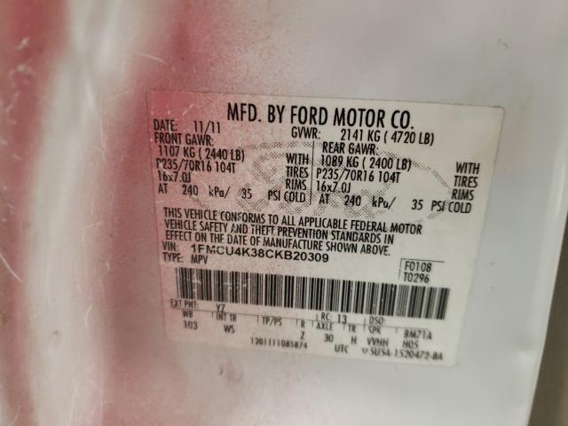 2012 FORD ESCAPE HYB 1FMCU4K38CKB20309