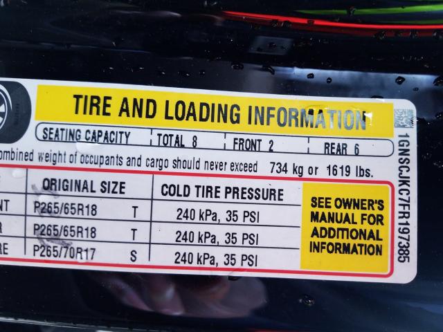 2015 CHEVROLET SUBURBAN C 1GNSCJKC7FR197385