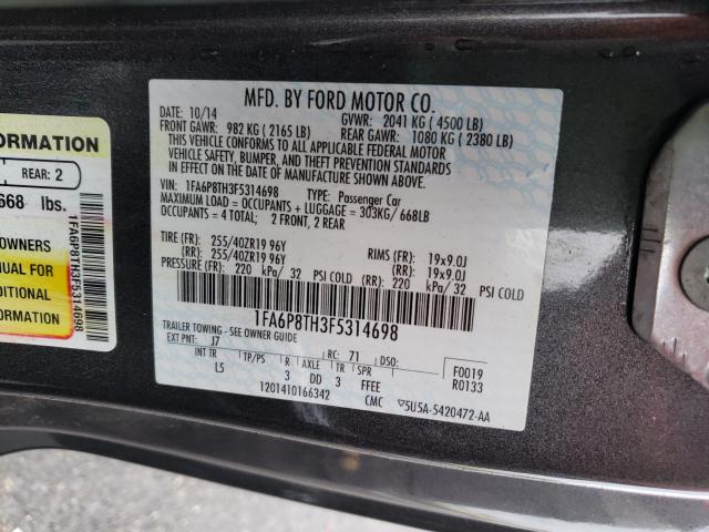 2015 FORD MUSTANG 1FA6P8TH3F5314698