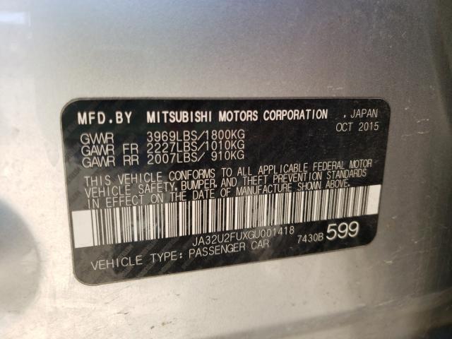 2016 MITSUBISHI LANCER ES JA32U2FUXGU001418