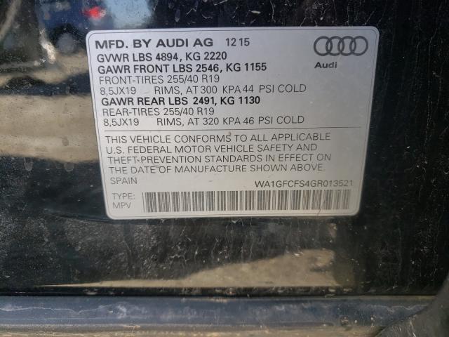 2016 AUDI Q3 PRESTIG WA1GFCFS4GR013521