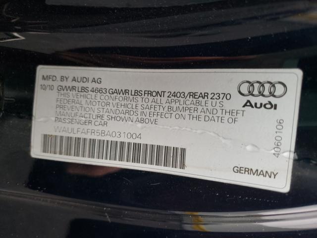 2011 AUDI A5 PREMIUM WAULFAFR5BA031004