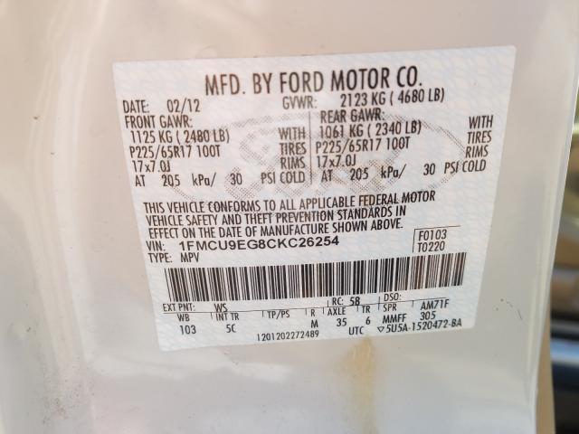 2012 FORD ESCAPE LIM 1FMCU9EG8CKC26254
