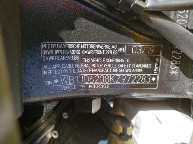 2019 BMW S 1000 R WB10D6208KZ972283
