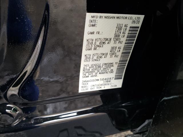 2021 NISSAN TITAN SV 1N6AA1ED2MN504087