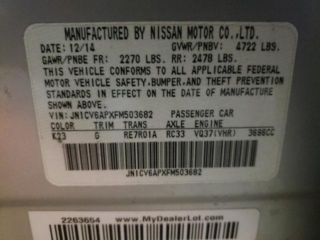 2015 INFINITI Q40 JN1CV6APXFM503682