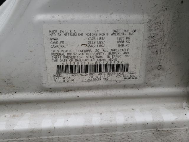 2011 MITSUBISHI GALANT FE 4A32B2FF0BE020732