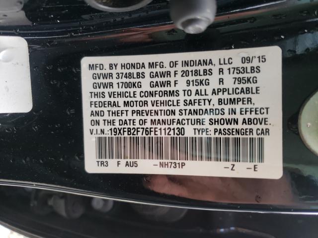 2015 HONDA CIVIC SE 19XFB2F76FE112130