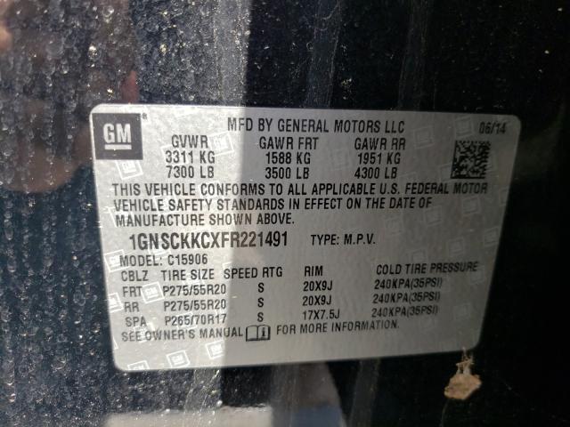 2015 CHEVROLET SUBURBAN C 1GNSCKKCXFR221491