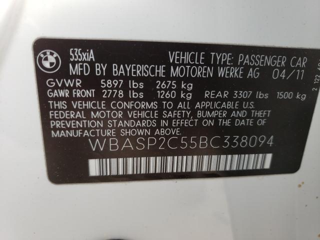 2011 BMW 535 XIGT WBASP2C55BC338094