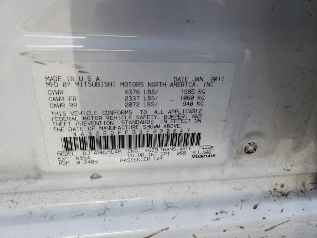 2011 MITSUBISHI GALANT FE 4A32B2FF9BE020647