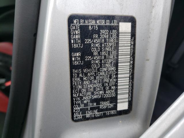 2015 NISSAN JUKE NISMO JN8DF5MR5FT200230