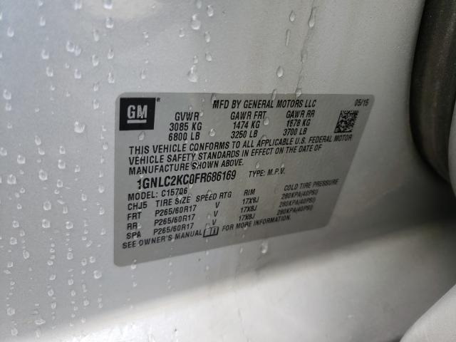 2015 CHEVROLET TAHOE POLI 1GNLC2KC0FR686169