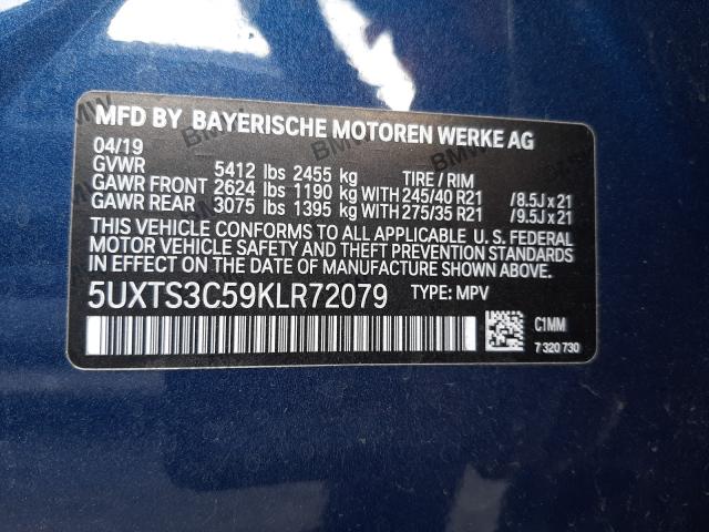 2019 BMW X3 XDRIVEM 5UXTS3C59KLR72079