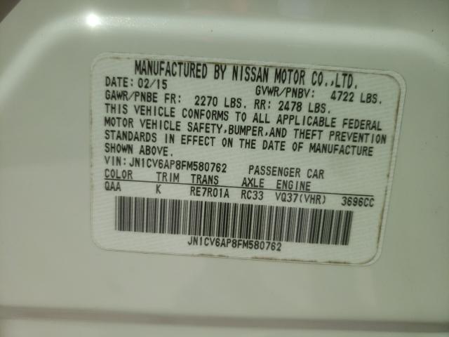 2015 INFINITI Q40 JN1CV6AP8FM580762
