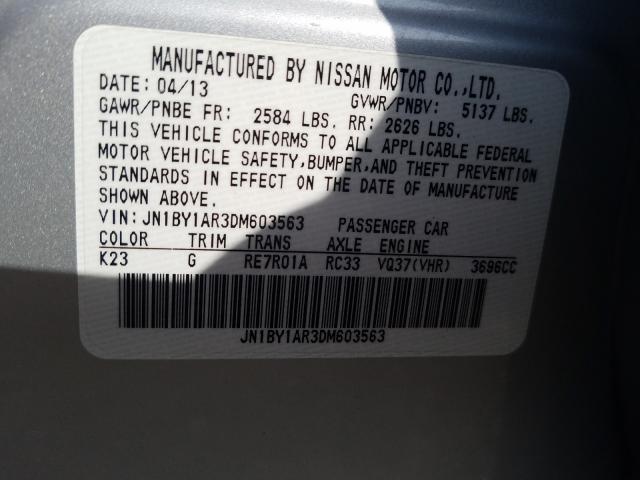 2013 INFINITI M37 X JN1BY1AR3DM603563