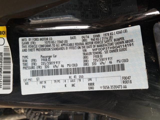2016 FORD FOCUS RS WF0DP3TH9G4114191