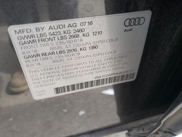 VIN WA1C2AFP0HA025711 2017 Audi Q5, Premium no.10