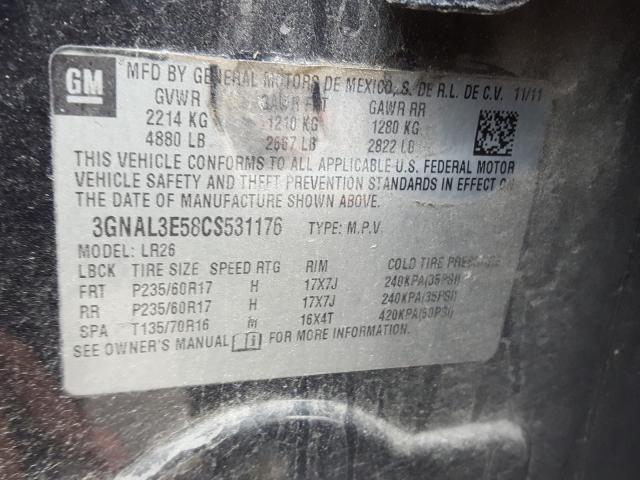 2012 CHEVROLET CAPTIVA SP 3GNAL3E58CS531176