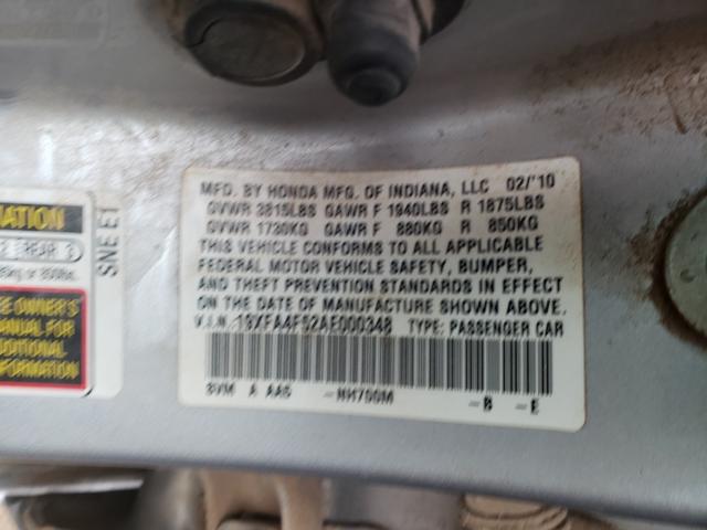 2010 HONDA CIVIC GX 19XFA4F52AE000348