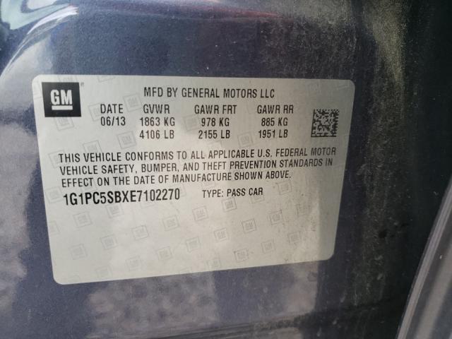 2014 CHEVROLET CRUZE LT 1G1PC5SBXE7102270