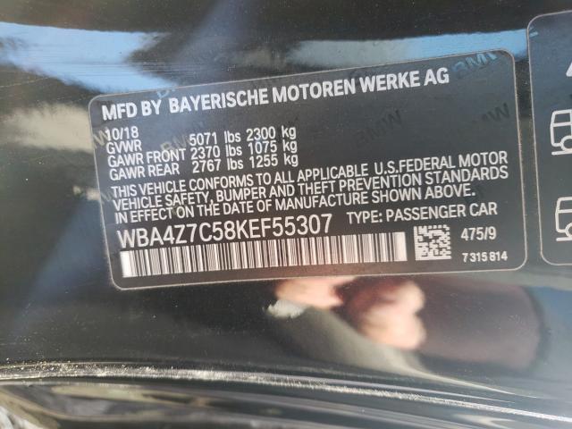 2019 BMW 440XI WBA4Z7C58KEF55307