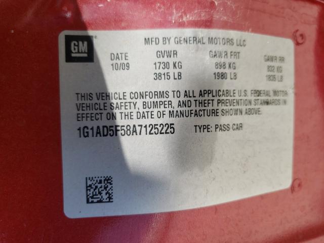 2010 CHEVROLET COBALT 1G1AD5F58A7125225