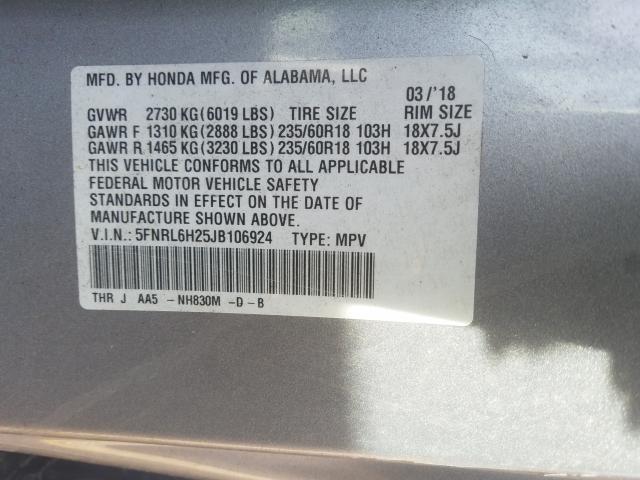 2018 HONDA ODYSSEY LX 5FNRL6H25JB106924