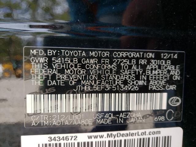2015 LEXUS LS 460 JTHBL5EF3F5134926