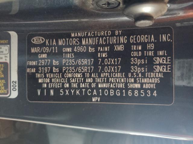 2011 KIA SORENTO BA 5XYKTCA10BG168534