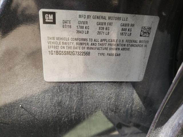 2016 CHEVROLET CRUZE PREM 1G1BG5SM2G7322568