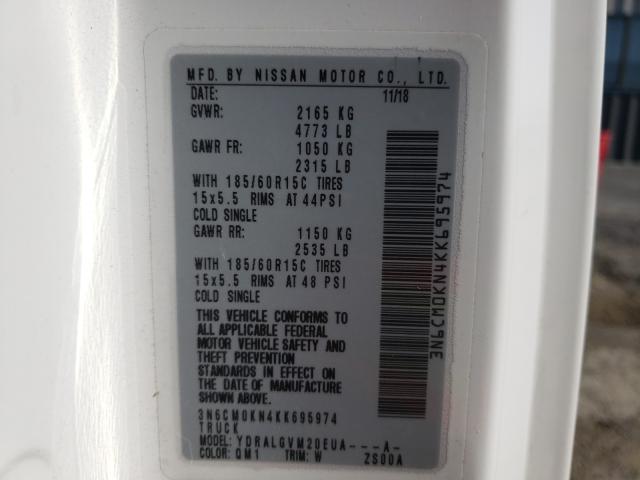 2019 NISSAN NV 200 2.5 3N6CM0KN4KK695974