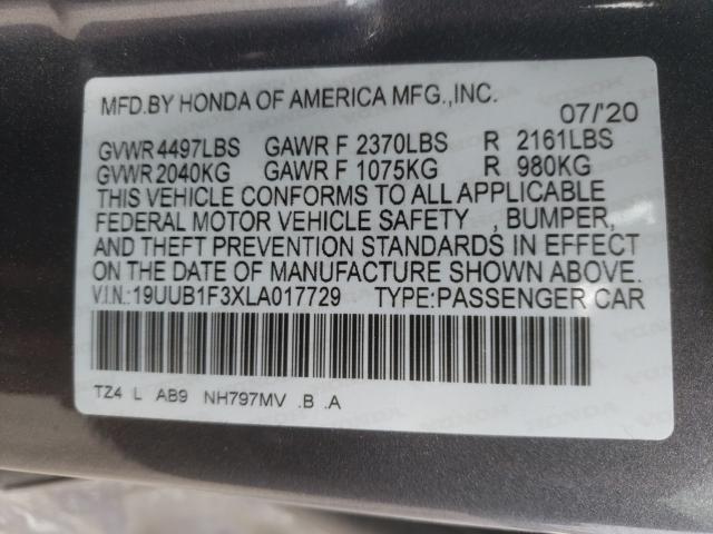 2020 ACURA TLX 19UUB1F3XLA017729
