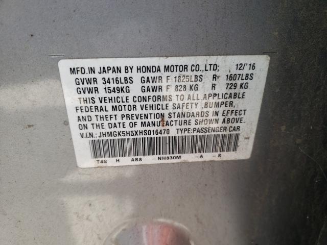 2017 HONDA FIT LX JHMGK5H5XHS016470