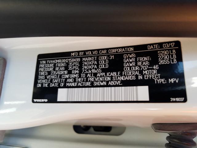 2017 VOLVO XC60 T5 IN YV440MRUXH2158499