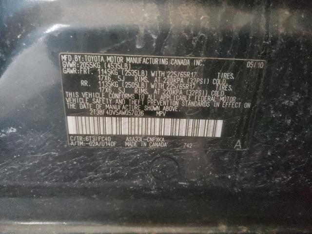 2010 TOYOTA RAV4 2T3BF4DV5AW057036