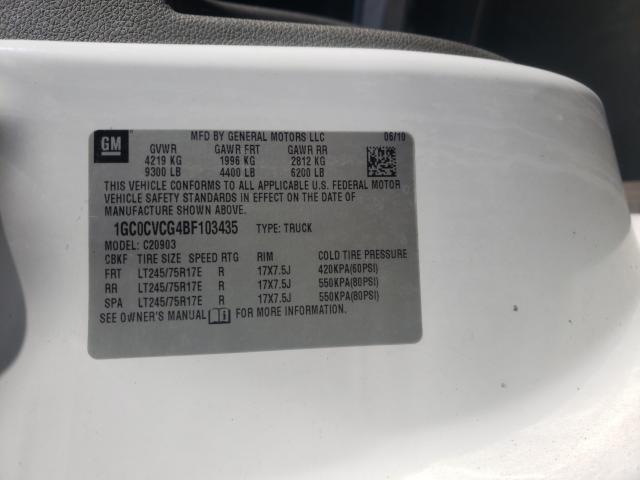 2011 CHEVROLET SILVERADO 1GC0CVCG4BF103435