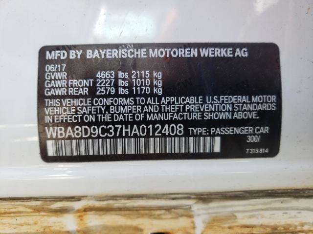2017 BMW 330 XI WBA8D9C37HA012408