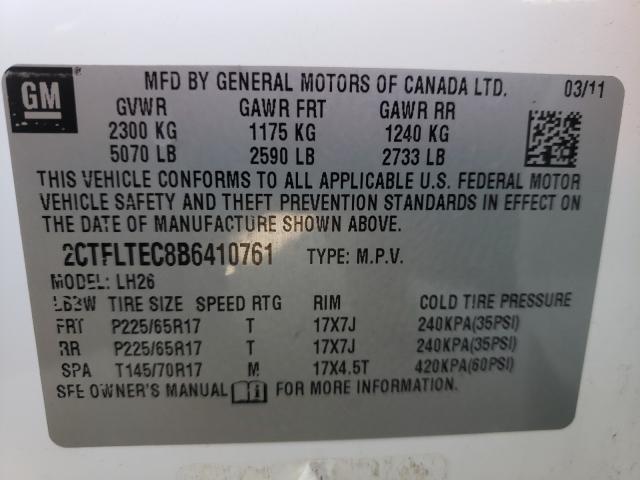 2011 GMC TERRAIN SL 2CTFLTEC8B6410761
