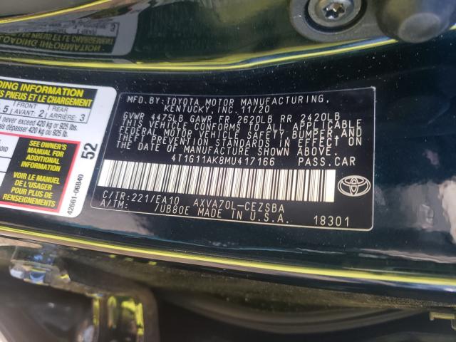 2021 TOYOTA CAMRY SE 4T1G11AK8MU417166
