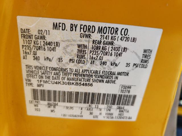 2011 FORD ESCAPE HYB 1FMCU4K30BKB54856