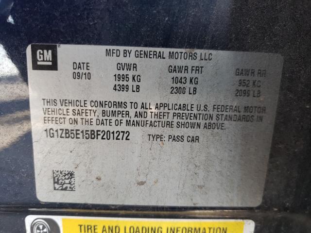 2011 CHEVROLET MALIBU LS 1G1ZB5E15BF201272